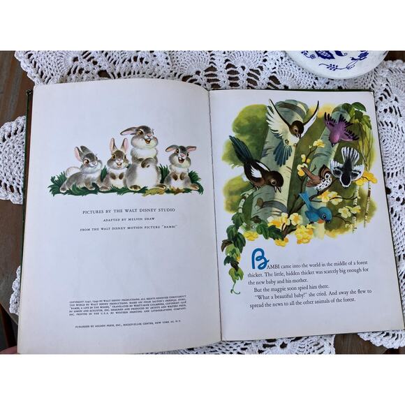 1949 Walt Disney’s Bambi, A Big Golden Book, Vintage Children’s Book - Picture 3 of 6